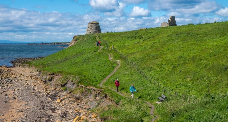 Newark Castle on the Fife Coastal Path