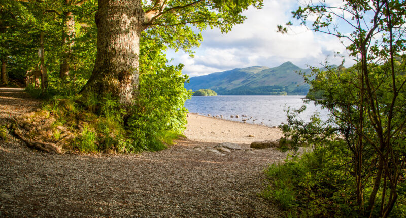 Views of the mountains across Derwentwater