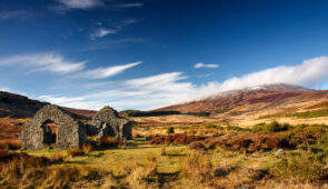 Wicklow Mountains with a dusting of snow in springtime