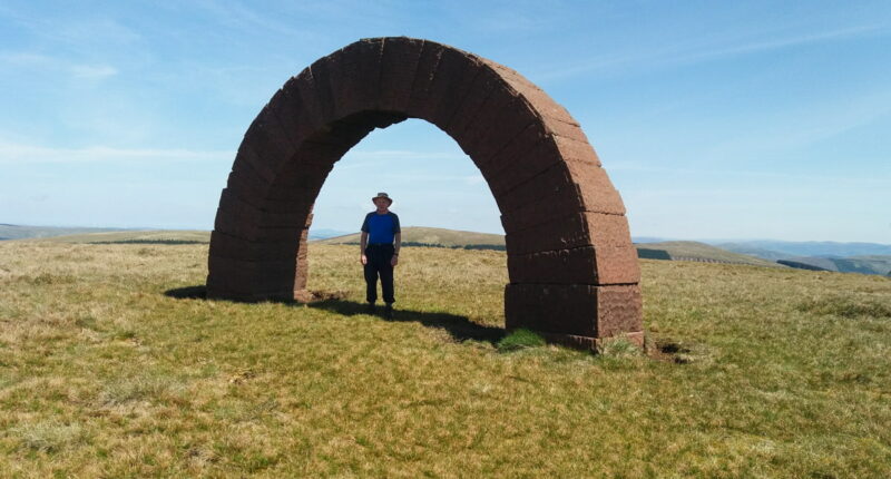 Absolute Escapes client under the Striding Arches, Benbrack (credit - Owen Fripp)