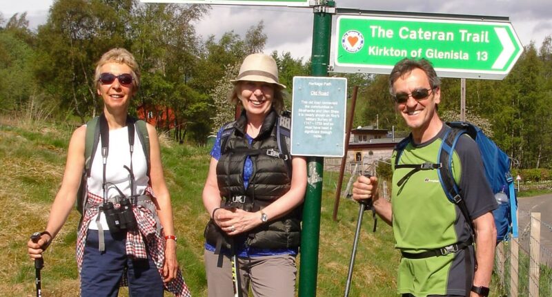 Absolute Escapes clients walking the trail (credit - John North)