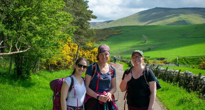 Katia, Sheila and Sine from the Absolute Escapes team walking the St Cuthbert's Way (credit - Scott Smyth)