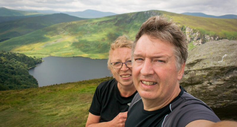 Absolute Escapes clients walking the Wicklow Way