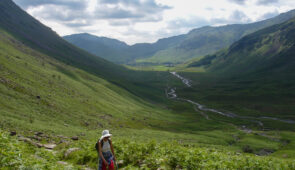 Climbing to Stake Pass on the Cumbria Way