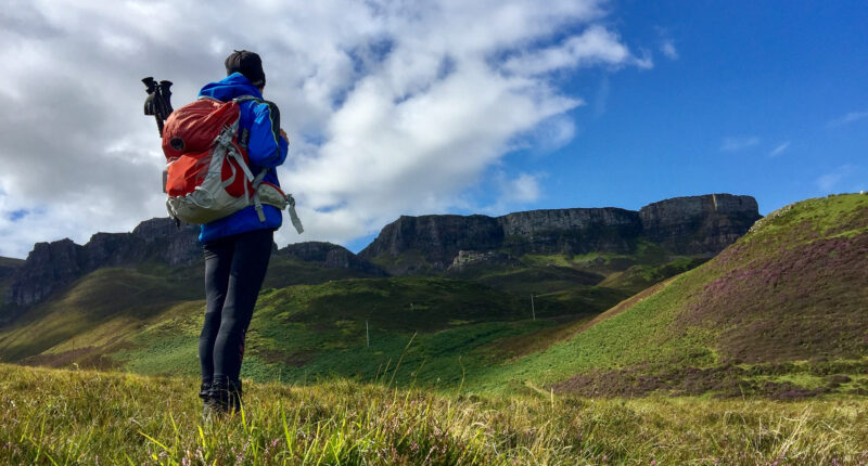Hiker on the Skye Trail