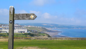 Signpost leaving Whitby