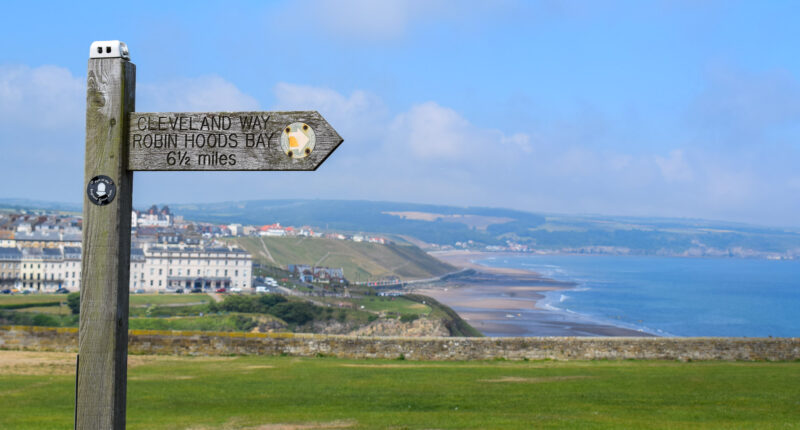 Signpost leaving Whitby