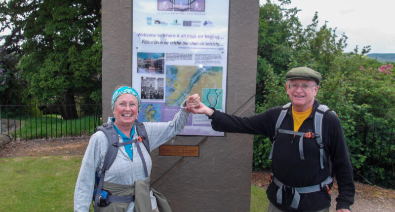 The official end point for the Great Glen Way in Inverness