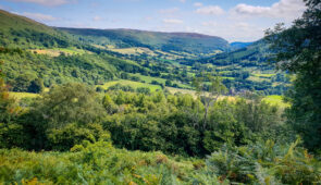 View of Vale of Ewyas and Llanthony Priory