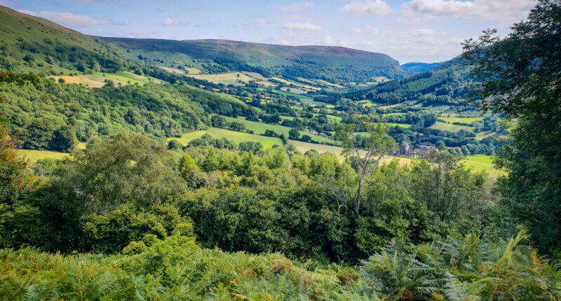 View of Vale of Ewyas and Llanthony Priory