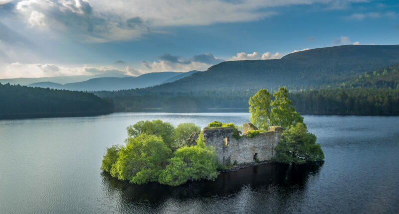 Views over Loch an Eilein (credit - Airborne Lens, VisitScotland)