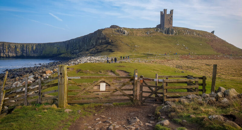Dunstanburgh Castle on the Northumberland Coast Path