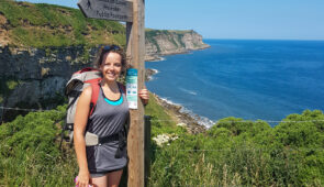 Hiker on the Cleveland Way