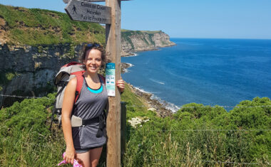 Hiker on the Cleveland Way