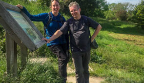 Walkers on South Downs Way