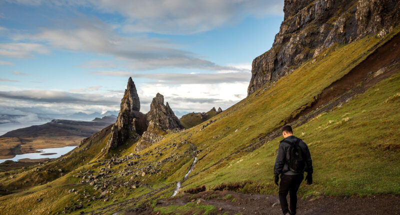 Walking towards the Old Man of Storr