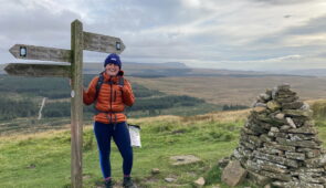 Laura from the Absolute Escapes team walking from Buckden to Winshaw