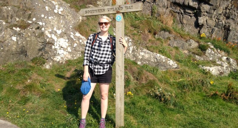 Sine from Absolute Escapes at the start of the Southern Upland Way in Portpatrick
