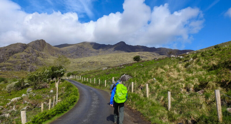 Heading into the hills on the Kerry Way