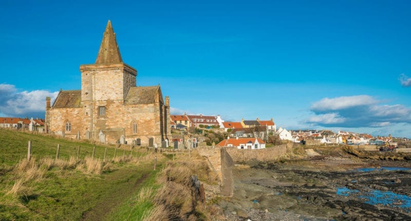 St Monans Parish Church along the Fife Coastal Path