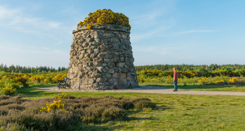 The Jacobite Memorial Cairn at Culloden Battlefield