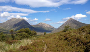 The Red Cuillin surrounding Strath Mor on the Skye Trail