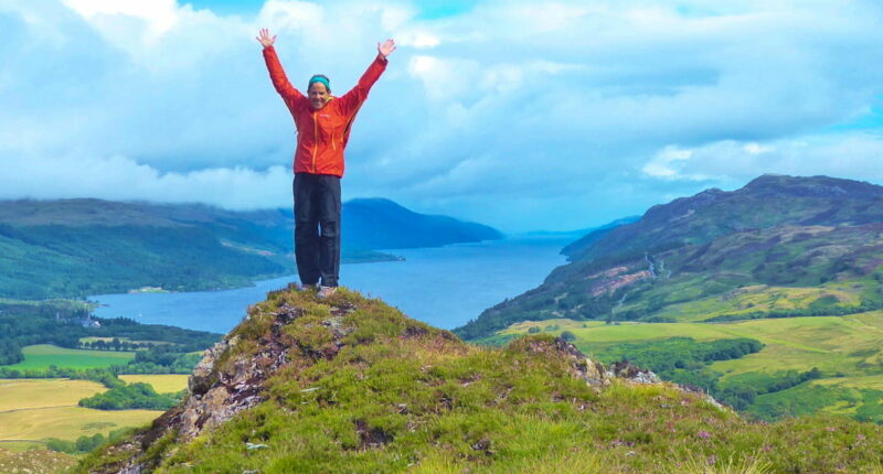 An Absolute Escapes client enjoying the Great Glen Way (credit - Rick & Sue Little)