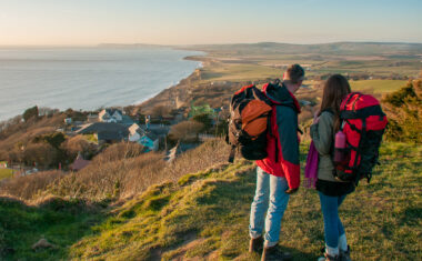 Walkers on Isle of Wight Coastal Path (Credit - Visit Isle of Wight)