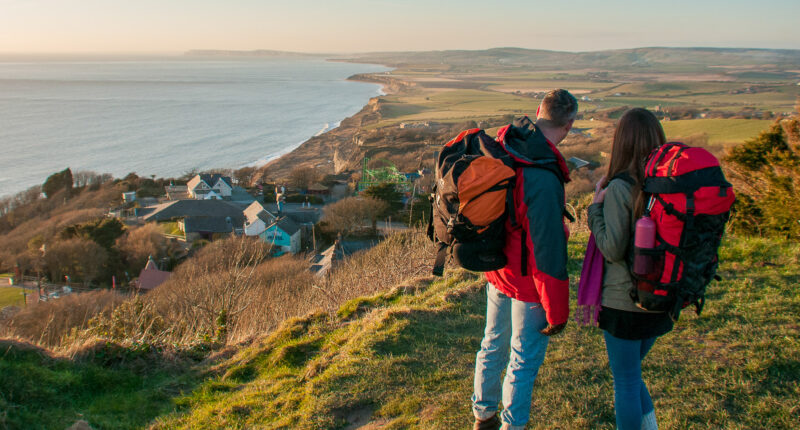 Walkers on Isle of Wight Coastal Path (Credit - Visit Isle of Wight)