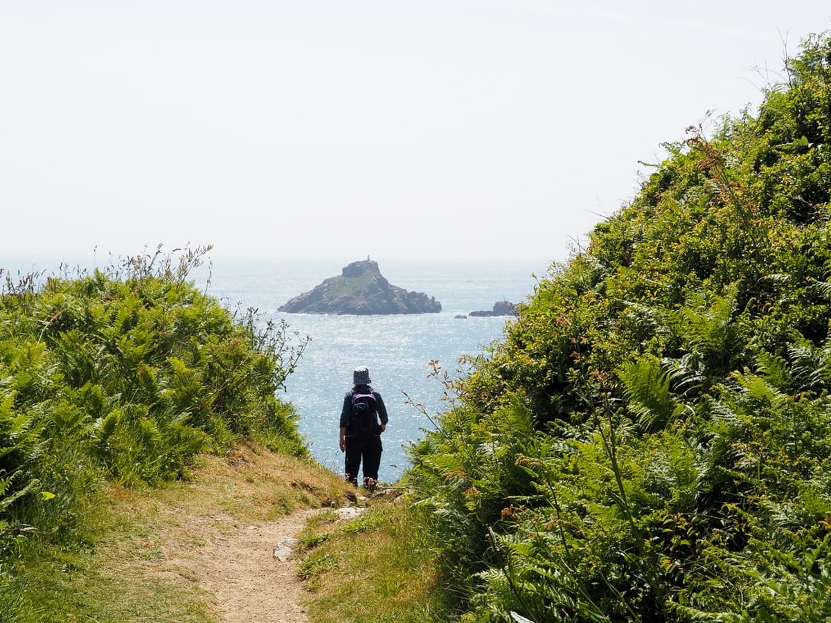 An Absolute Escapes client walking on Herm (credit - Andrew Bond)