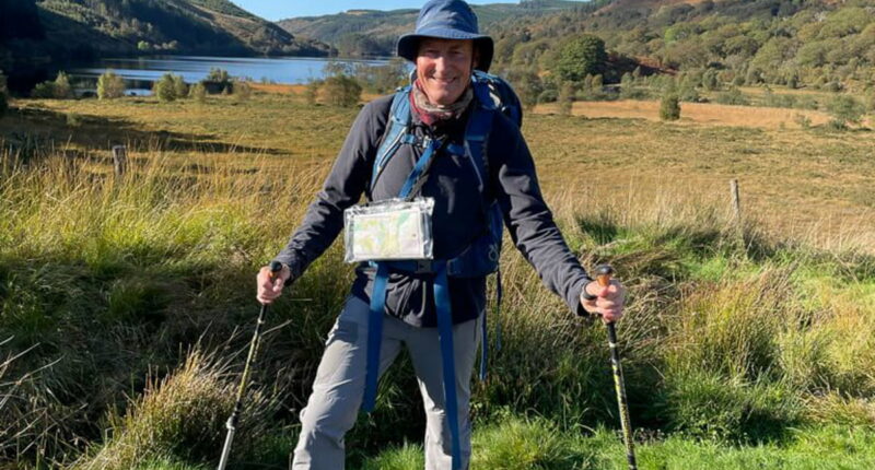 An Absolute Escapes client walking the Southern Upland Way