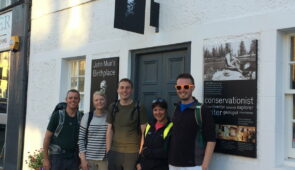 The Absolute Escapes team at John Muir's Birthplace, Dunbar