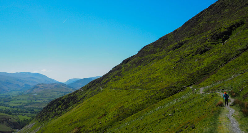 Hiker on the Cumbria Way