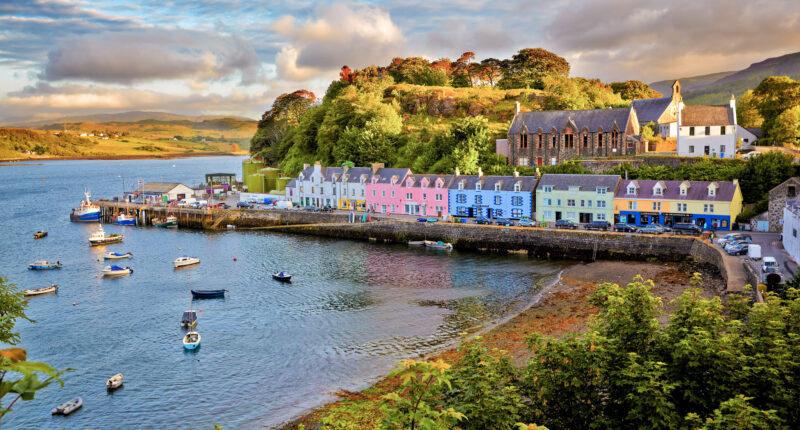Picturesque Portree harbour