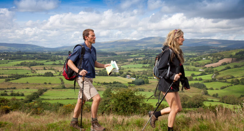 Two walkers on the Wicklow Way