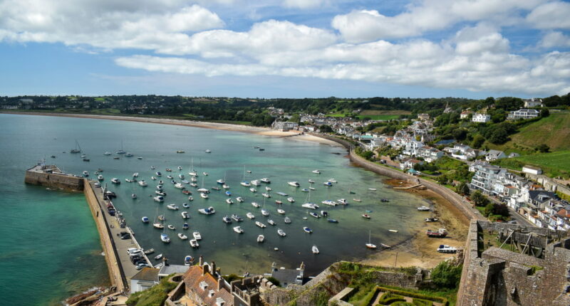 View of Gorey Harbour from Mont Orgueil Castle