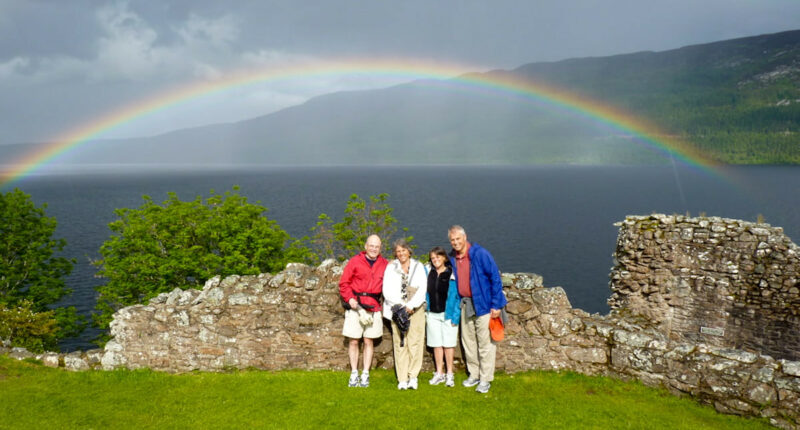 Absolute Escapes clients on the banks of Loch Ness (credit - Lizzie McIntire)