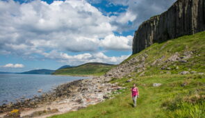 An Absolute Escapes client walking the Arran Coastal Way (credit - Peter Backhouse)