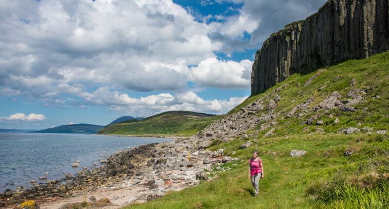 An Absolute Escapes client walking the Arran Coastal Way (credit - Peter Backhouse)