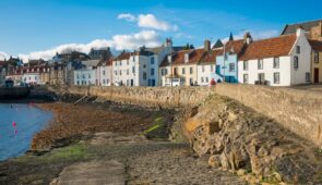 Colourful cottages by St Monans' Harbour