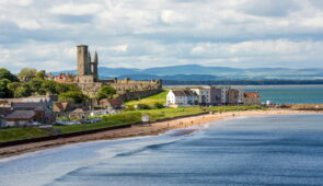 Looking across to St Andrews Cathedral