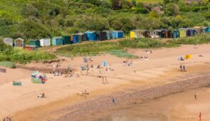 The beach at Coldingham Bay
