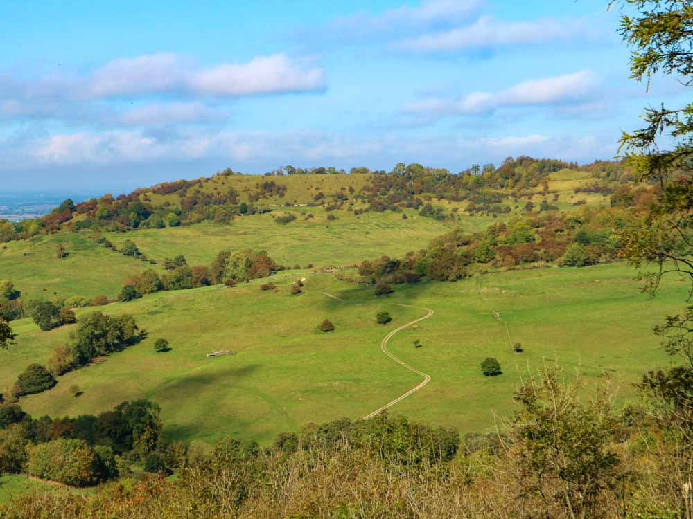 5. Rolling fields below Haresfield Hill