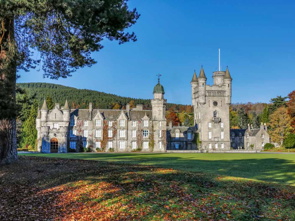 Balmoral Castle in autumn, Royal Deeside, Aberdeenshire.