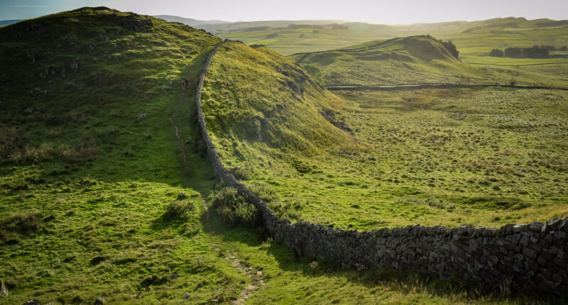 Approaching Once Brewed on the Hadrian's Wall Path