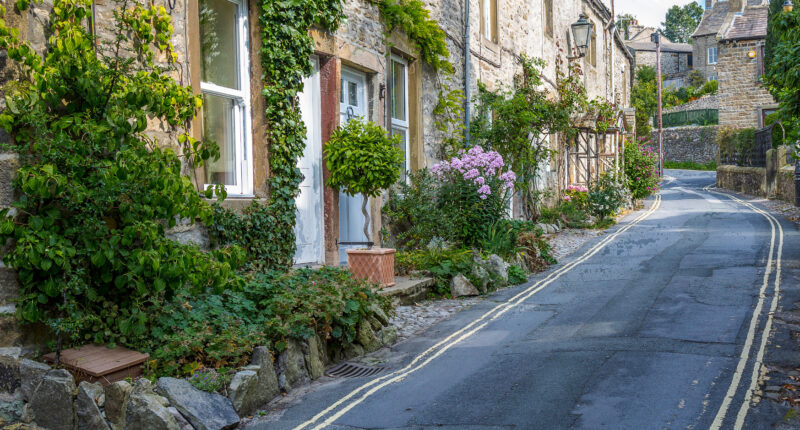 Quaint street in Grassington, Yorkshire