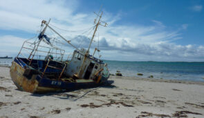 A beautiful remote beach along the Kintyre Way