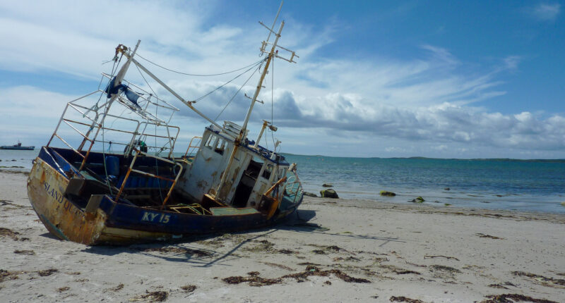 A beautiful remote beach along the Kintyre Way