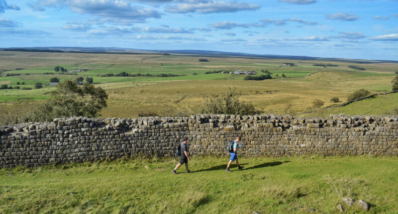 Walking alongside Hadrian's Wall to Once Brewed