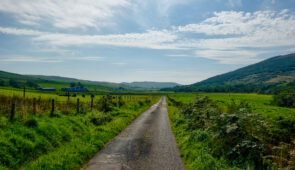 Walk through green, rolling countryside